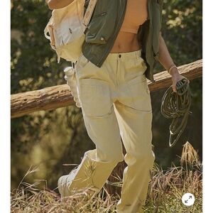 Free people movement voyage pants in desert taupe NWT